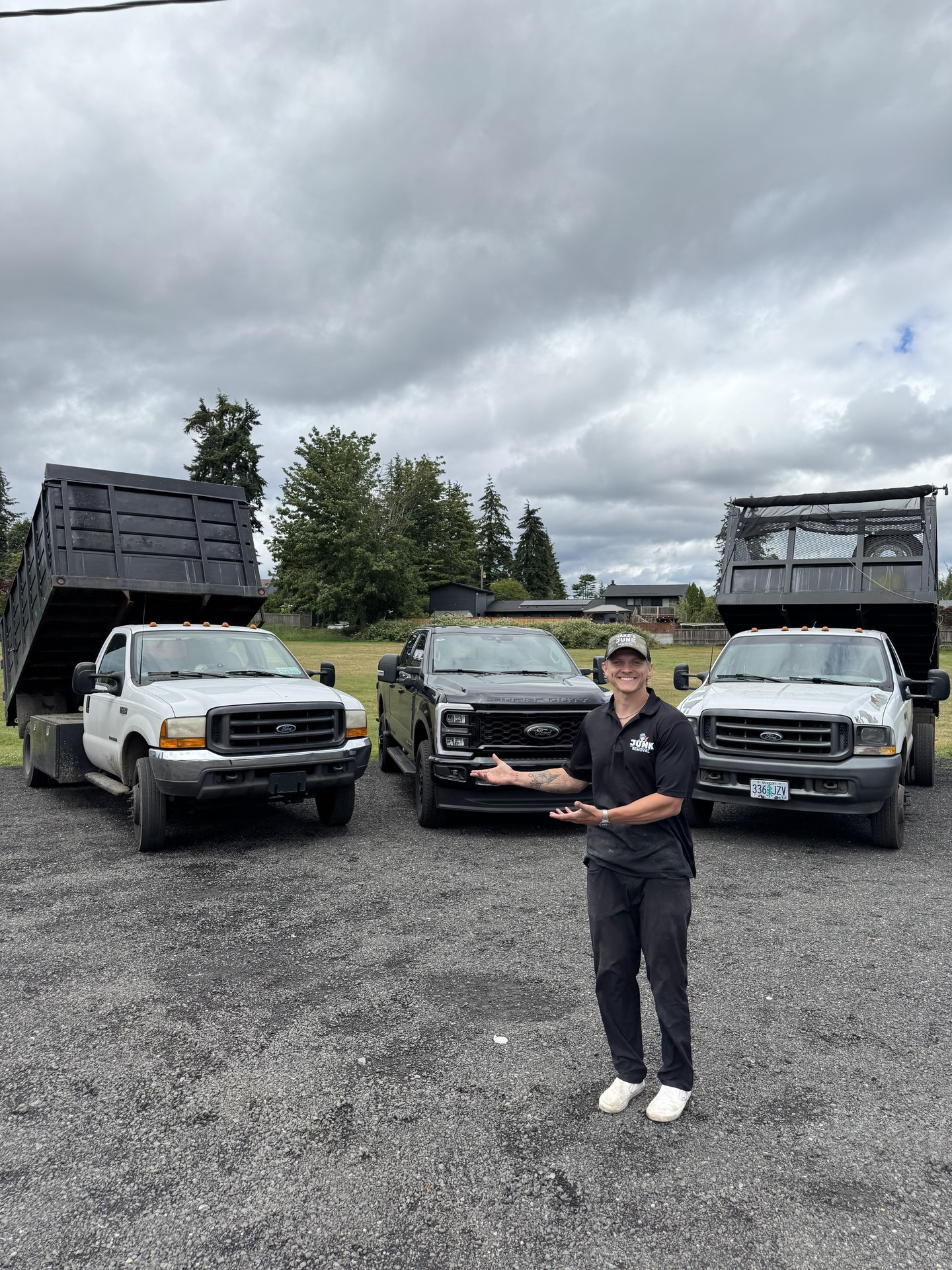 Jake's Junk Removal truck and dump trailer
